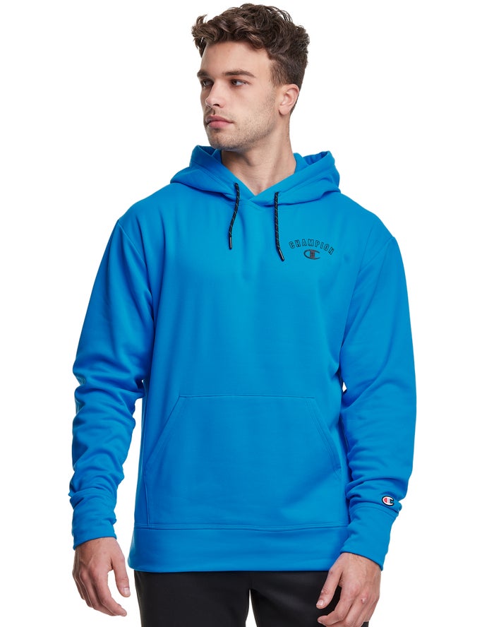 Champion Hoodie Heren - Blauw - Game Day Block Arch Logo ( 569487-BXC )